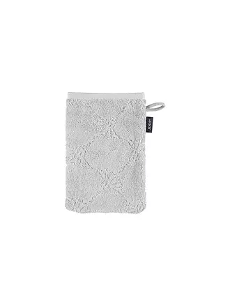 JOOP | Waschhandschuh "Cornflower Uni" 16x22cm (Weiß) | silber